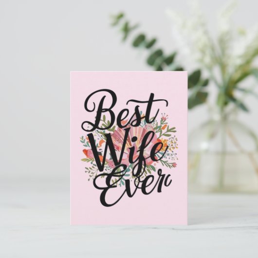 Beste vrouw ooit briefkaart (Staand voorkant)