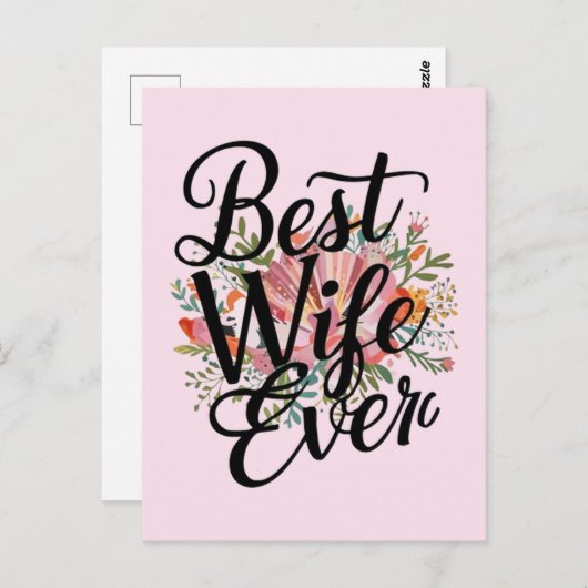 Beste vrouw ooit  briefkaart (Voorkant / Achterkant)