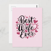 Beste vrouw ooit briefkaart (Voorkant / Achterkant)