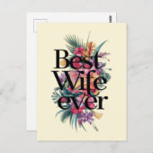 Beste vrouw ooit briefkaart (Voorkant / Achterkant)