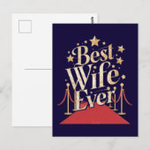 Beste vrouw ooit briefkaart (Voorkant / Achterkant)