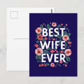 Beste vrouw ooit  briefkaart (Voorkant / Achterkant)