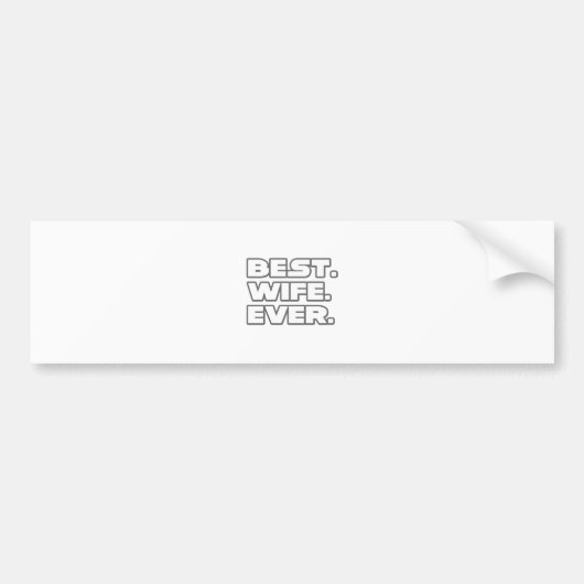 Beste vrouw ooit bumpersticker (Voorkant)