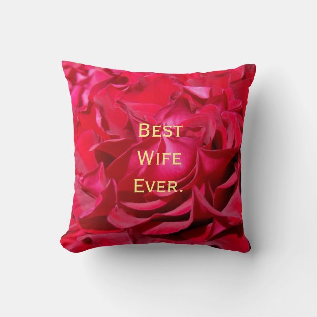 Beste vrouw ooit cadeau kussen Valentijnsdag Roos (Voorkant)