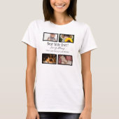 Beste vrouw ooit! Familie Foto Collage Custom T-Sh T-shirt (Voorkant)
