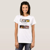 Beste vrouw ooit! Familie Foto Collage Custom T-Sh T-shirt (Voorkant volledig)