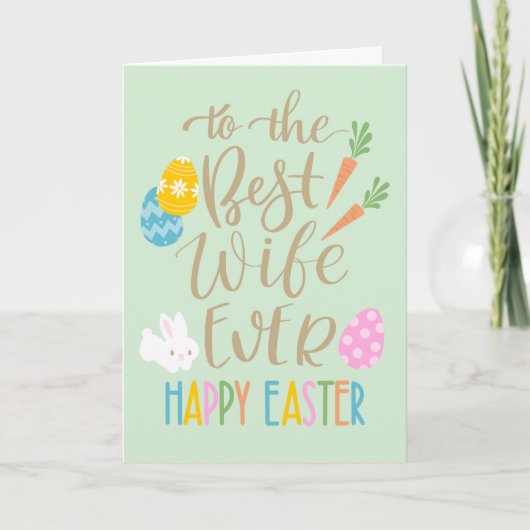 Beste vrouw ooit Happy Easter Typografie Kaart (Voorkant)