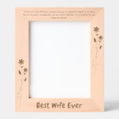 Beste vrouw ooit liefde bericht Valentijnse cadeau Gegraveerde Lijstjes (Voorkant)