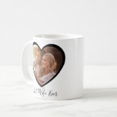 Beste vrouw ooit Persoonlijk hart 2 Fotoscript Koffiemok (Voorkant links)