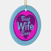 Beste vrouw ooit persoonlijke versiering keramisch ornament (Rechts)