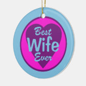 Beste vrouw ooit persoonlijke versiering keramisch ornament (Links)