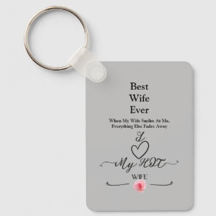 Beste vrouw ooit Romantisch roze gouden hart Sleutelhanger