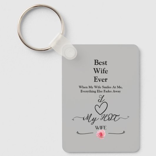 Beste vrouw ooit | Romantisch roze gouden hart Sleutelhanger (Voorkant)