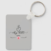 Beste vrouw ooit | Romantisch roze gouden hart Sleutelhanger (Achterkant)