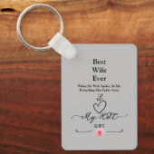 Beste vrouw ooit | Romantisch roze gouden hart Sleutelhanger (Voorkant)