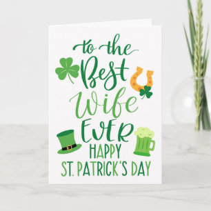 Beste vrouw ooit St Patrick's Day Typografie Kaart
