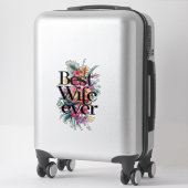Beste vrouw ooit sticker (Koffer)