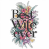 Beste vrouw ooit sticker (Voorkant)