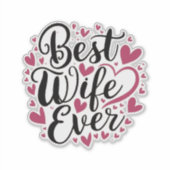 Beste vrouw ooit sticker (Voorkant)