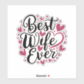 Beste vrouw ooit sticker (Vel)