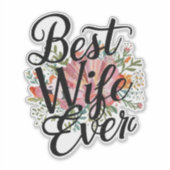 Beste vrouw ooit sticker (Voorkant)