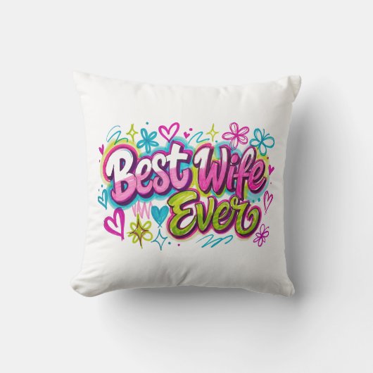 Beste vrouw ooit (stijl 4) kussen (Voorkant)