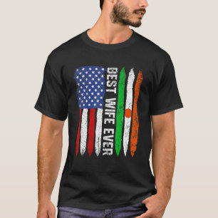 Beste Vrouw Ooit Vaderdag Niger US Flag Retro T-shirt