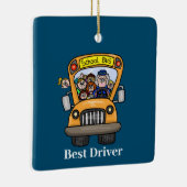 Beste Vrouw School Bus Driver Ornament (Rechts)