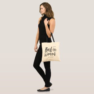 beste vrouw   Script Schrijven Stijl Bruiloft Tote Bag