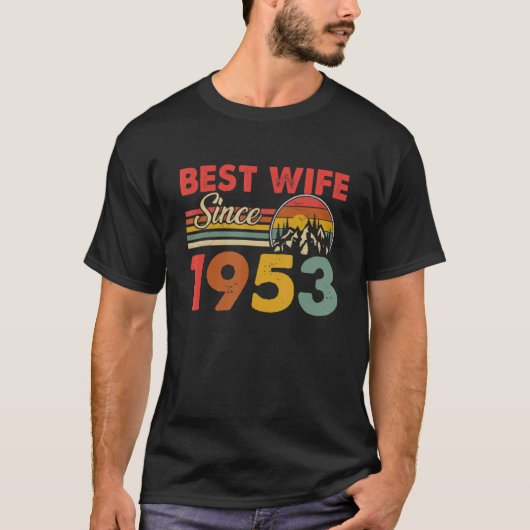 Beste vrouw sinds 1953 Epic 70th Wedding an T-shirt (Voorkant)