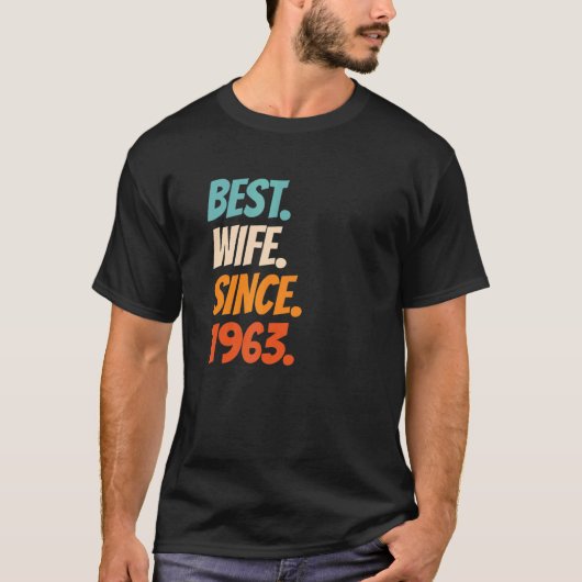 Beste vrouw sinds 1963 59e trouwdag t-shirt (Voorkant)