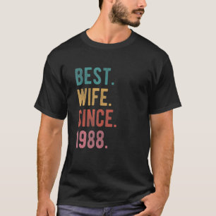 Beste vrouw sinds 1988 34e Jubileum voor huwelijk T-shirt