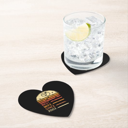 Beste vrouw sinds 2003, retro moederdag kartonnen onderzetters (Insitu)