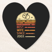 Beste vrouw sinds 2003, retro moederdag kartonnen onderzetters (Voorkant)