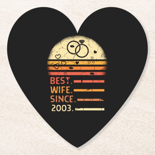 Beste vrouw sinds 2003, retro  moederdag kartonnen onderzetters (Voorkant)