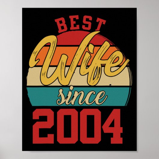 Beste vrouw sinds 2004 Epic Couple 20th Wedding An Poster (Voorkant)