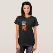 Beste vrouw sinds 2013 9e trouwdag t-shirt (Voorkant volledig)