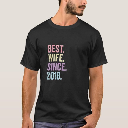 Beste vrouw sinds 2018 | 3e Jubileum voor weddensc T-shirt (Voorkant)