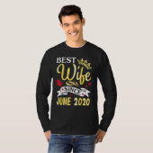 Beste vrouw sinds juni 2020 Fijne Gehuwde Annivers T-shirt (Voorkant volledig)