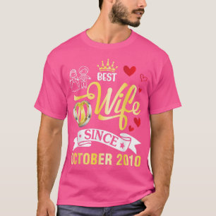 Beste vrouw sinds oktober 2010 Getrouwd 12 jaar T-shirt
