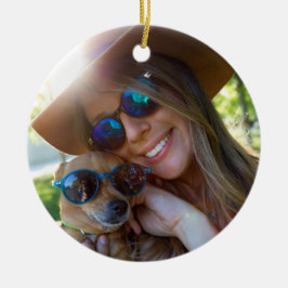 Beste vrouw ter wereld definitie foto Kerstmis Keramisch Ornament