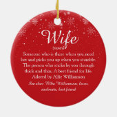 Beste vrouw ter wereld definitie foto Kerstmis Keramisch Ornament (Achterkant)