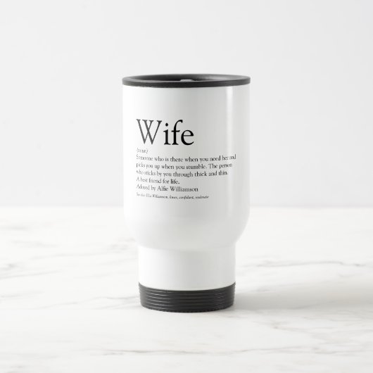 Beste vrouw ter wereld definitie Fun typografie Reisbeker (Center)