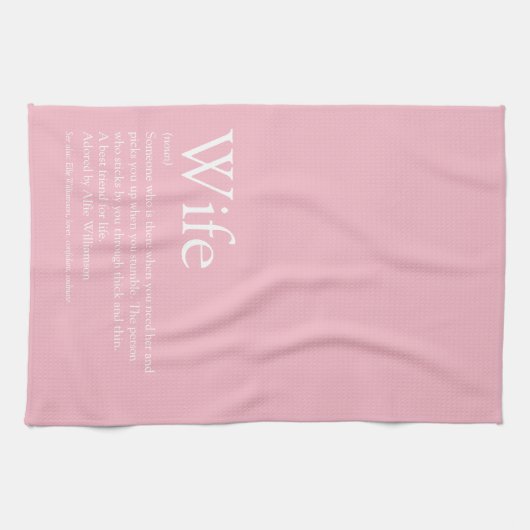 Beste vrouw ter wereld Definitie Meisjesachtig Roz Theedoek (Horizontaal)