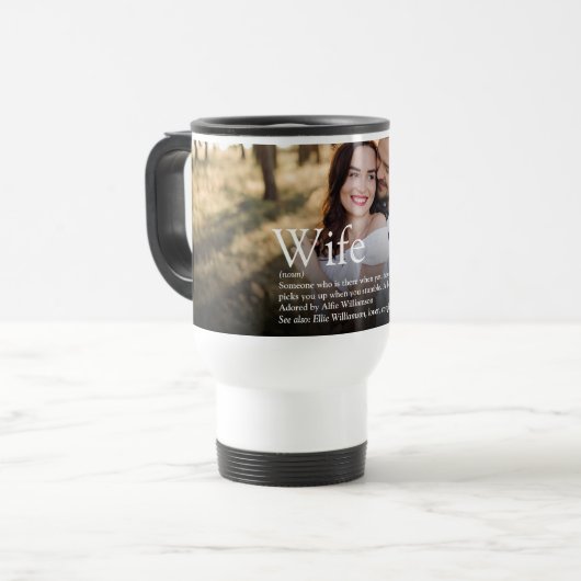 Beste vrouw ter wereld Definitie Moderne Foto Reisbeker (Voorkant links)