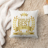 Beste vrouw ter wereld gouden grap kussen (Deken)