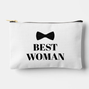 beste vrouw zwart stropdas strik bruiloft stijlvol etui