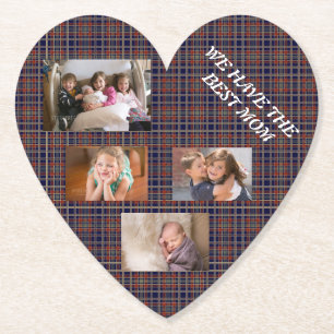 Beste Vrouwelijke Bijrol in Tartan Plaid Freestyle Kartonnen Onderzetters