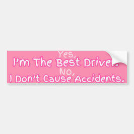Beste vrouwelijke chauffeur bumpersticker