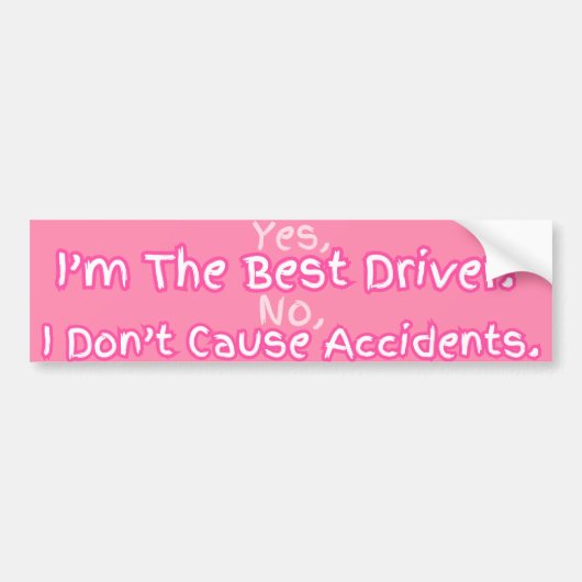 Beste vrouwelijke chauffeur bumpersticker (Voorkant)